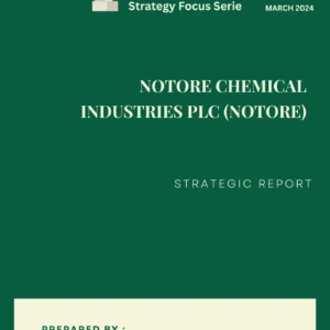 Notore Chemical Industries Plc is a leading company in Sub-Saharan Africa's fertiliser production industry. It operates a unique urea plant and has a vertically integrated business model. The company is strategically located at Onne seaport, which gives it an edge in distribution and export capabilities. Notore is committed to community development, sustainable agriculture, and environmental stewardship through initiatives like the Village Promoter Program. Notore Chemical Industries Plc is at a strategic juncture where proactive measures and strategic investments are crucial for its sustained growth and market leadership. By addressing current challenges, embracing sustainability, and pursuing innovation, Notore can ensure long-term value creation for its investors and shareholders, contributing significantly to Africa's agricultural sector