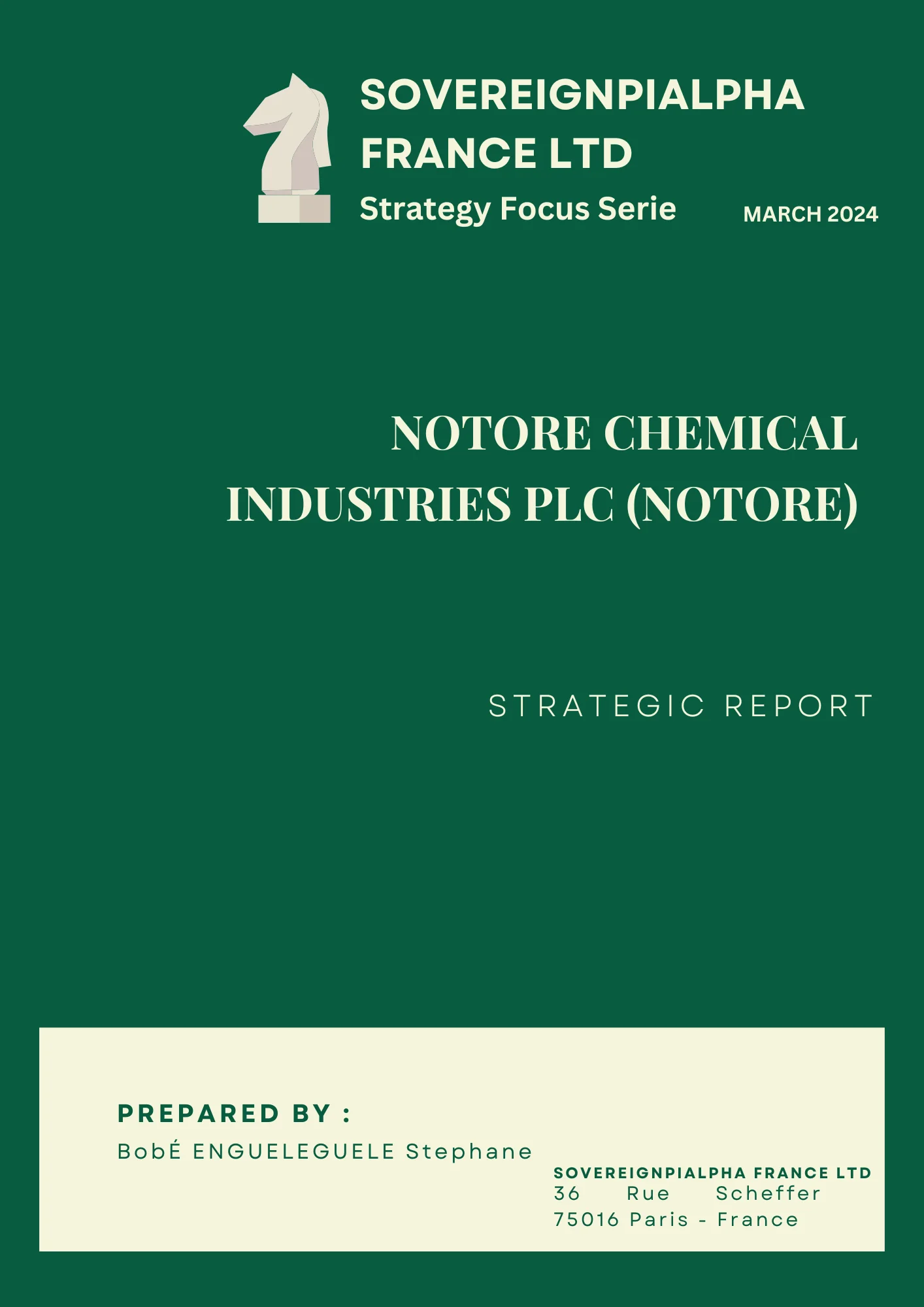 NOTORE CHEMICAL IND PLC (NOTORE) Strategic Report