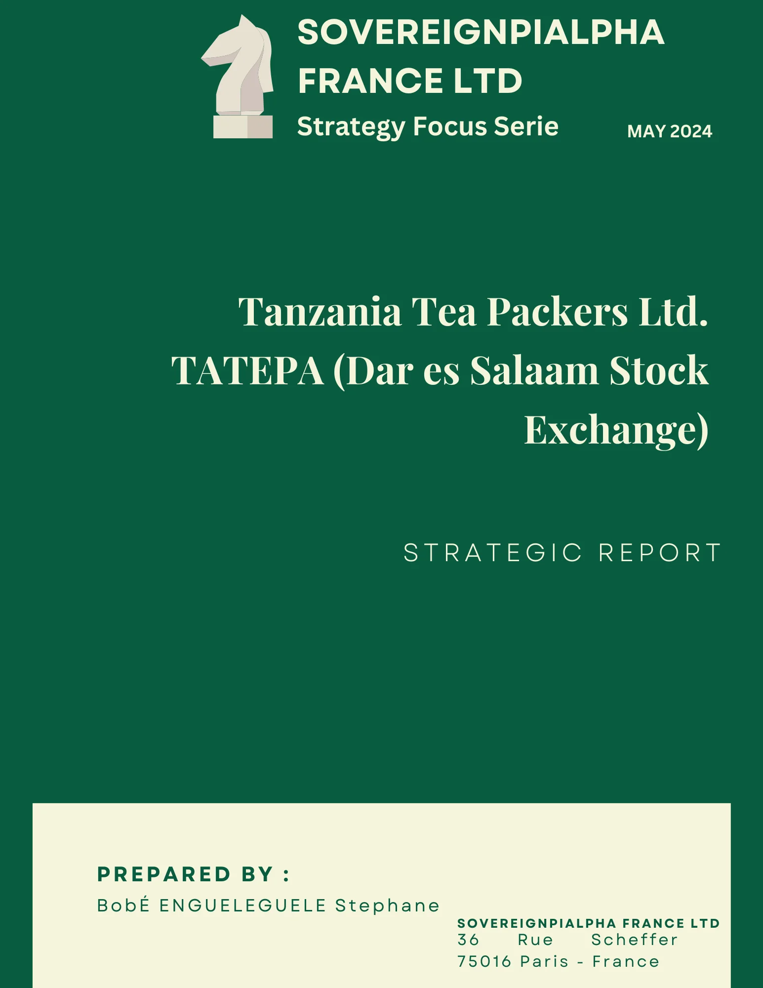 Tanzania Tea Packers Ltd. Tatepa (Dar Es Salaam Stock Exchange)