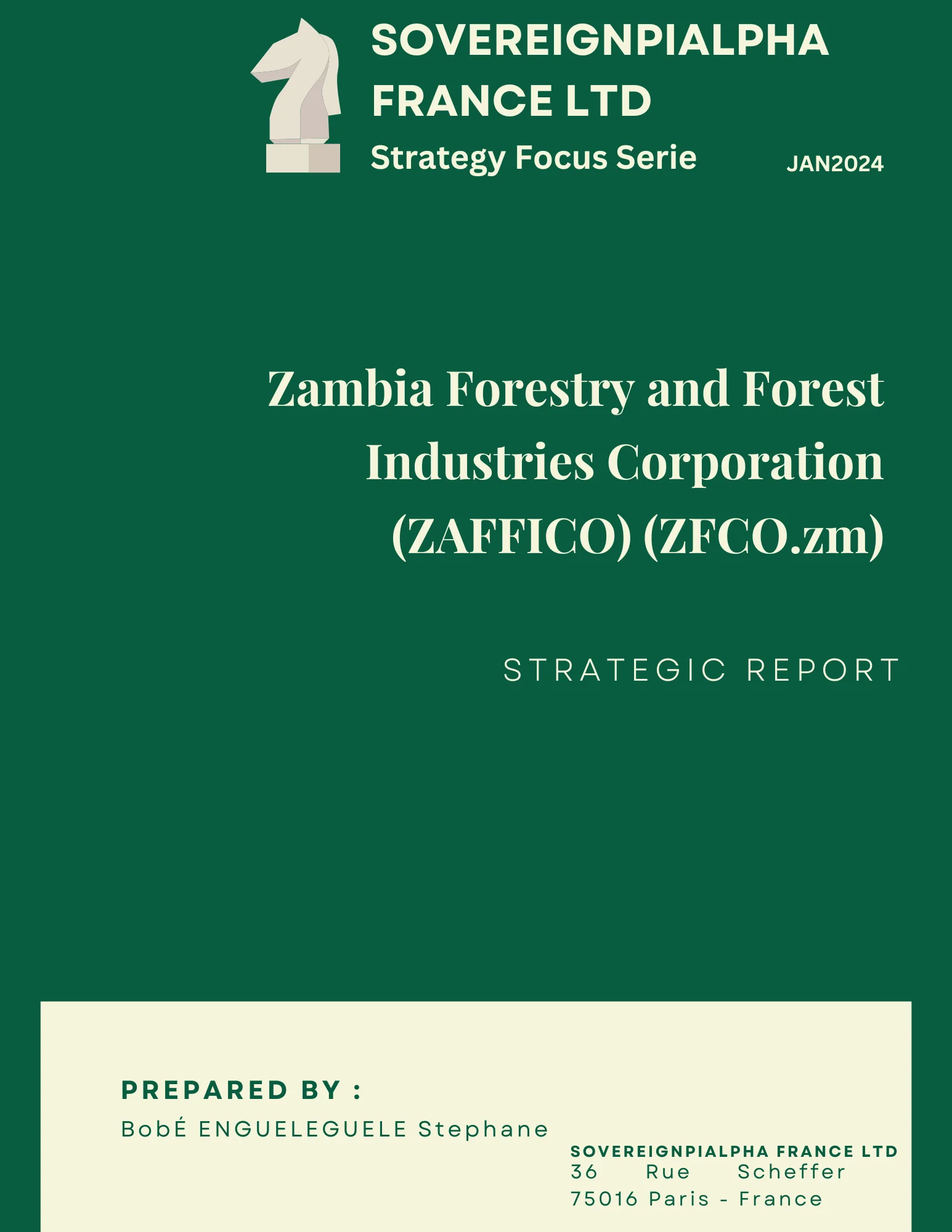 Zambia Forestry And Forest Industries Corporation (Zaffico)(Zfco.zm) Strategic Report