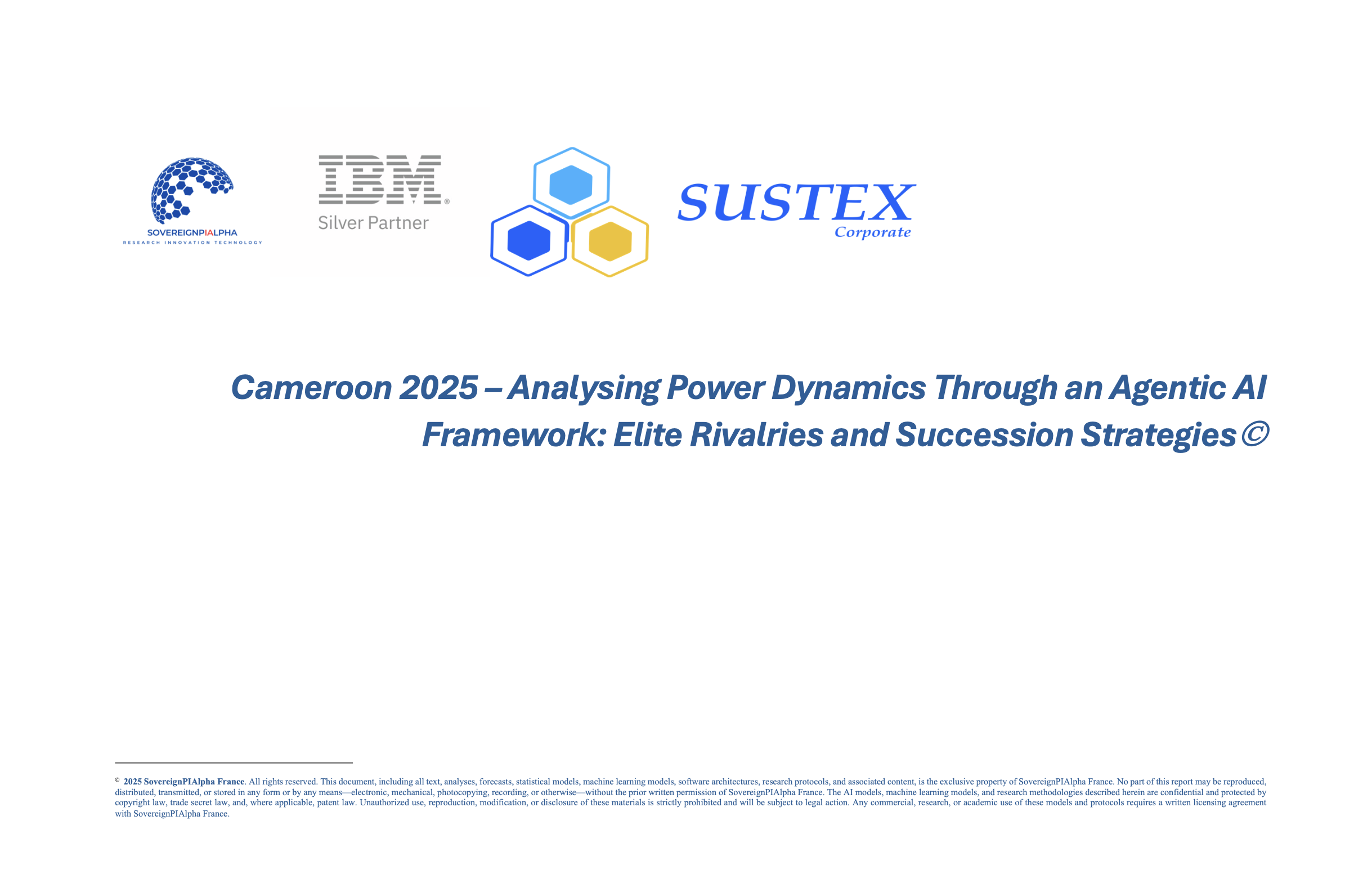Cameroon 2025 – Analysing Power Dynamics Through an Agentic AI Framework: Elite Rivalries and Succession Strategies
